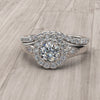 1.08ct Round Diamond Gold Bridal Set - 01US96